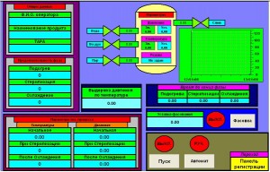 Внешний вид панели управления автоклавным оборудованием