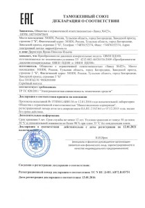 Декларация Таможенного Союза ПД100